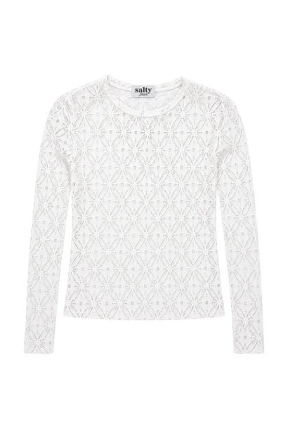 Salty Stitch lace top white