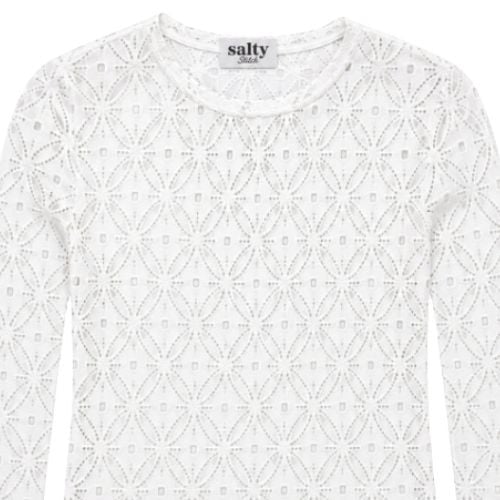 Salty Stitch lace top white-3