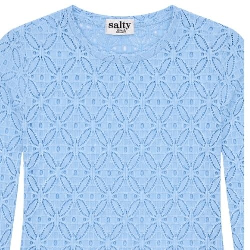 Salty Stitch lace top blue-3