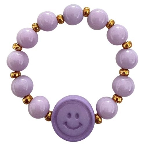 ByMelo armbandje smiley paars-1