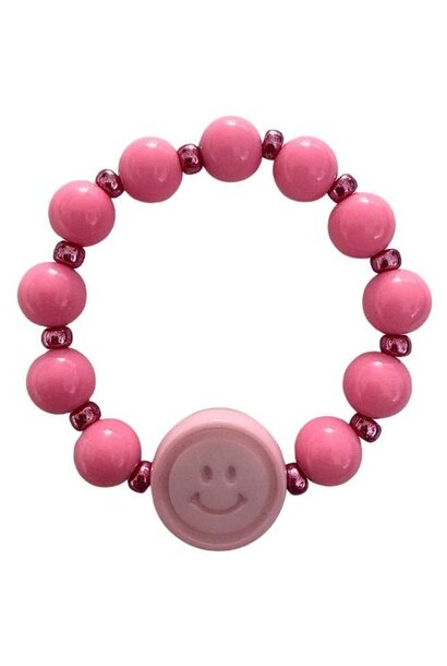 ByMelo armbandje smiley roze