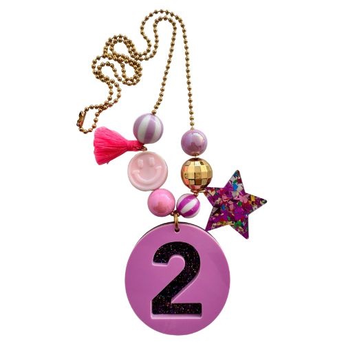ByMelo verjaardagketting paars/glitter-1