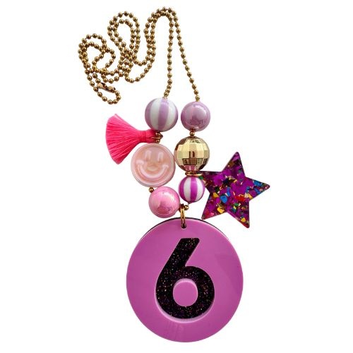 ByMelo verjaardagketting paars/glitter-5