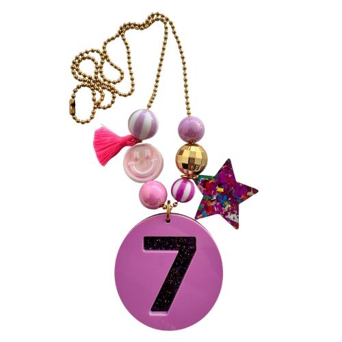 ByMelo verjaardagketting paars/glitter-6