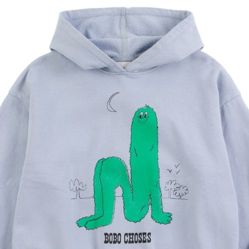 Bobo Choses long puff hoodie light blue-2