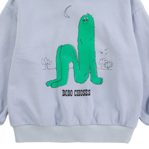 Bobo Choses long puff hoodie light blue-3