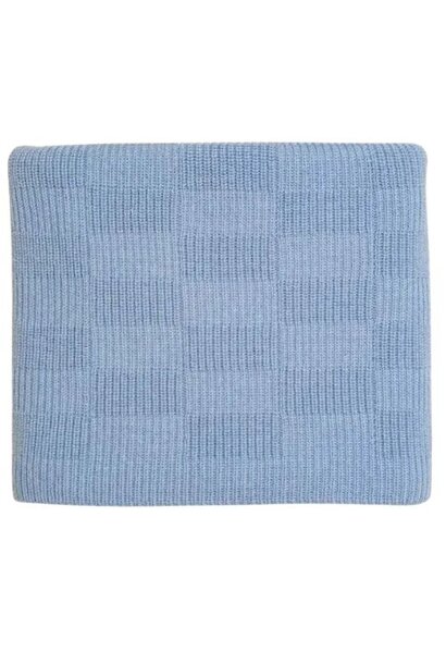 Hvid blanket ivy light blue