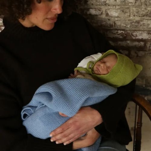 Hvid blanket ivy light blue-4