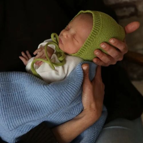 Hvid blanket ivy light blue-3