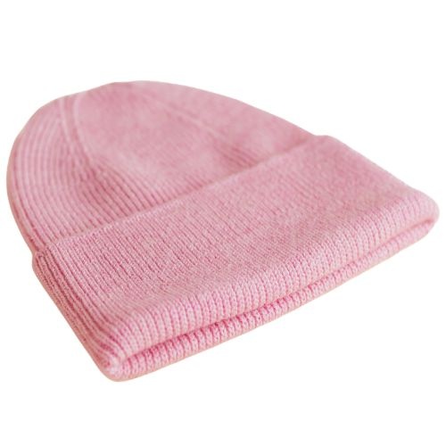 Hvid newborn beanie fonzie cotton candy-4