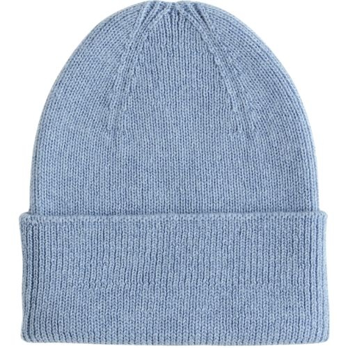 Hvid newborn beanie fonzie light blue-1