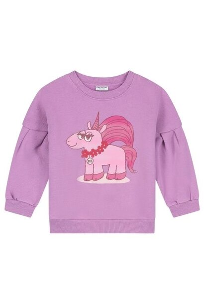 Daily Brat sassy unicorn sweater purple