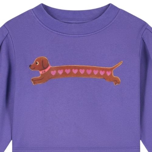 Daily Brat heart dog cropped sweater-4