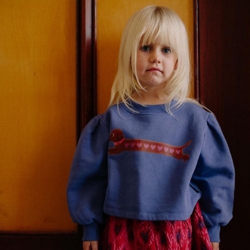 Daily Brat heart dog cropped sweater-2