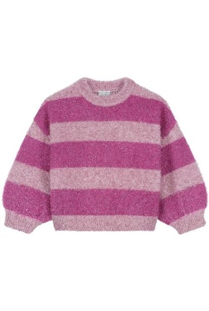 Daily Brat pink glitter stripe sweater