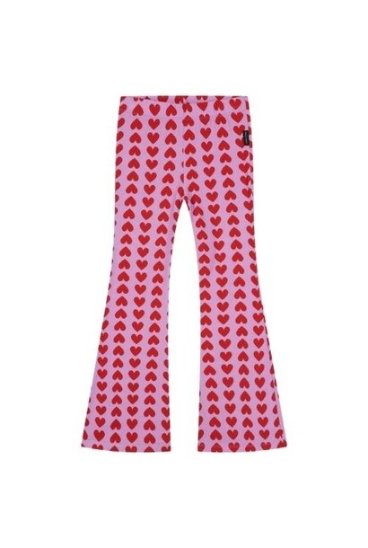 Daily Brat heart flared pink pants