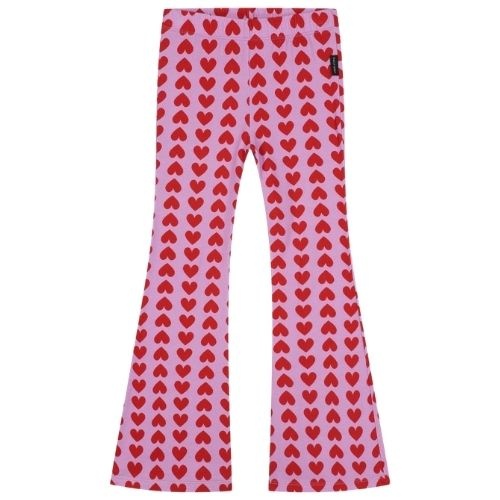 Daily Brat heart flared pink pants-1