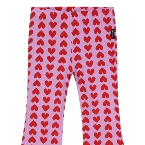 Daily Brat heart flared pink pants-2