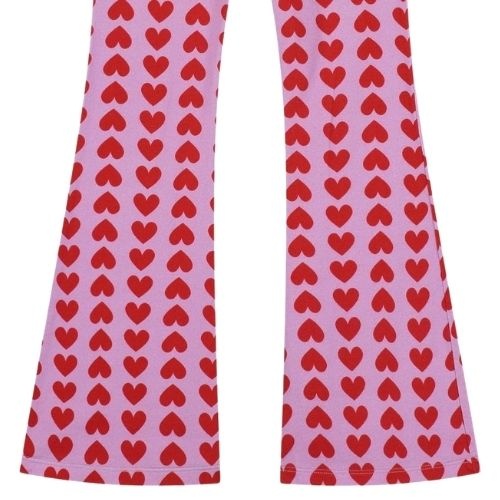 Daily Brat heart flared pink pants-3