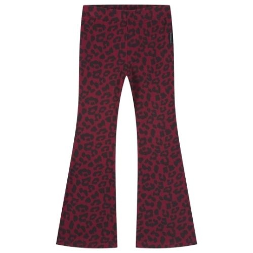 Daily Brat leopard burgundy flared pants-1