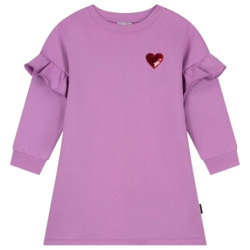 Daily Brat sweat dress heart pink-1
