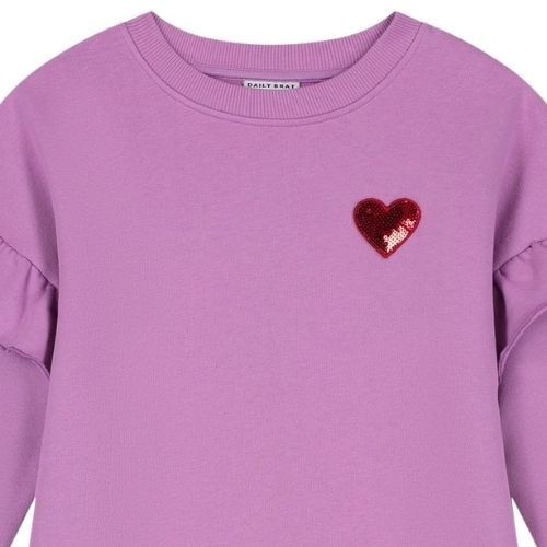 Daily Brat sweat dress heart pink-5