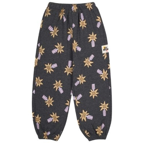 Jelly Mallow keep going all-over aladdin pants charcoal melange-1