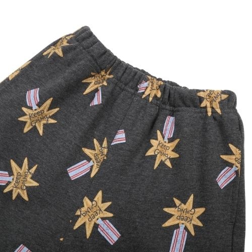 Jelly Mallow keep going all-over aladdin pants charcoal melange-4