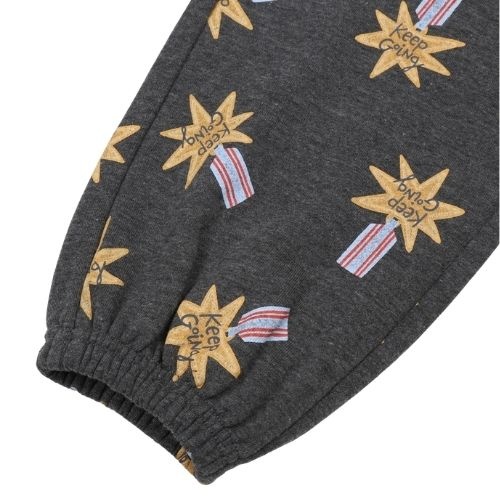 Jelly Mallow keep going all-over aladdin pants charcoal melange-5