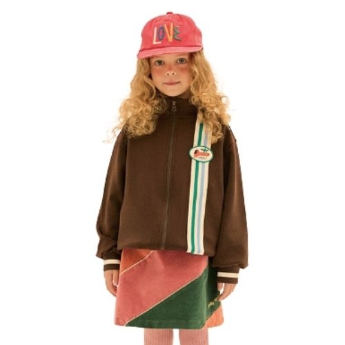 Jelly Mallow happy buddy track jumper brown-3