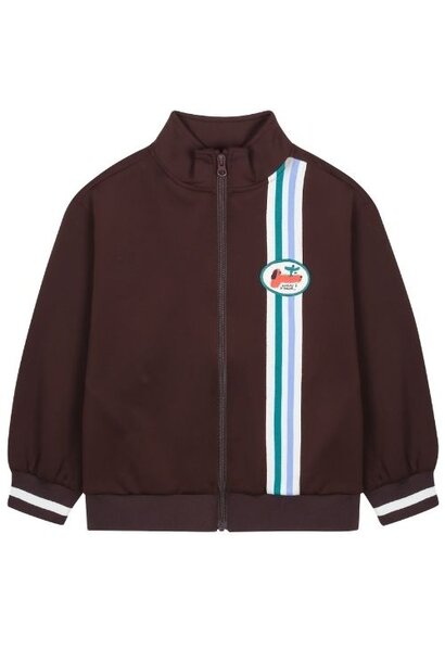 Jelly Mallow happy buddy track jumper brown