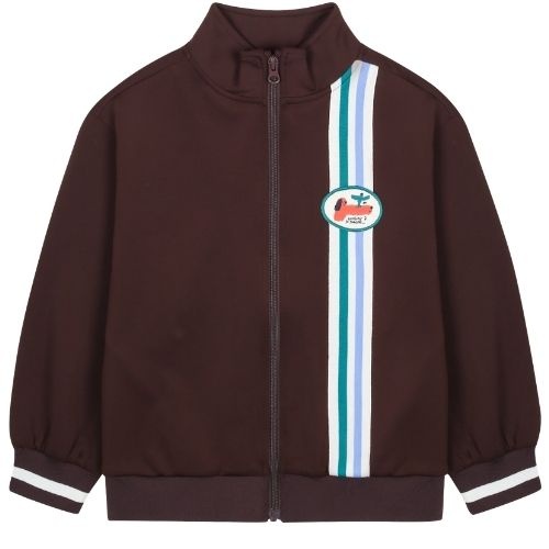 Jelly Mallow happy buddy track jumper brown-1