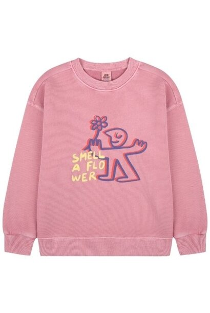 Jelly Mallow flower sweatshirt pink