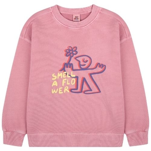 Jelly Mallow flower sweatshirt pink-1