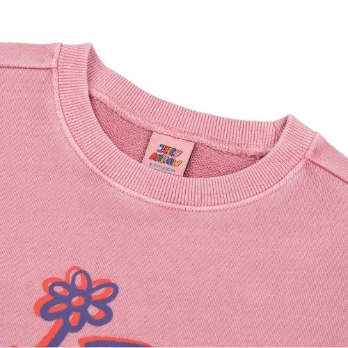 Jelly Mallow flower sweatshirt pink-3