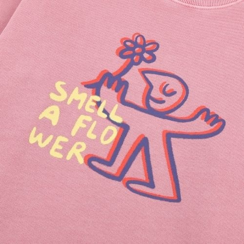 Jelly Mallow flower sweatshirt pink-4