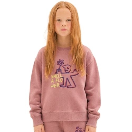 Jelly Mallow flower sweatshirt pink-2