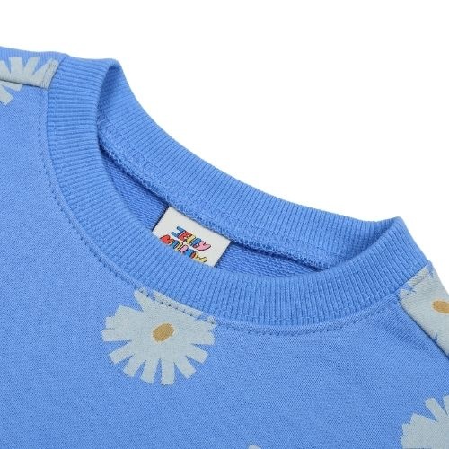 Jelly Mallow daisy all-over sweatshirt blue-3