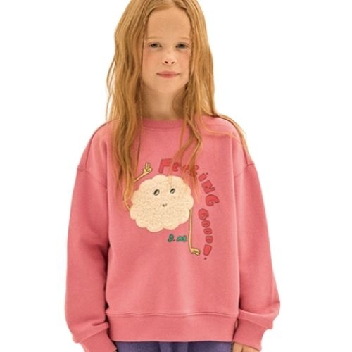 Jelly Mallow feeling good sweatshirt pink-2