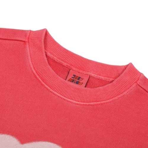 Jelly Mallow cloud pigment sweatshirt red-3