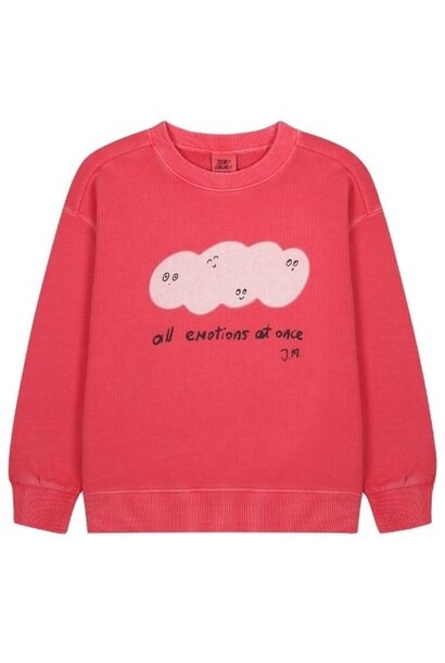 Jelly Mallow cloud pigment sweatshirt red