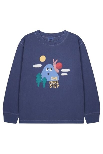 Jelly Mallow mountain long-sleeve t-shirt navy