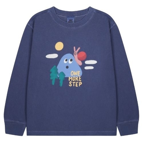 Jelly Mallow mountain long-sleeve t-shirt navy-1