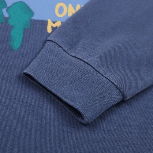 Jelly Mallow mountain long-sleeve t-shirt navy-5