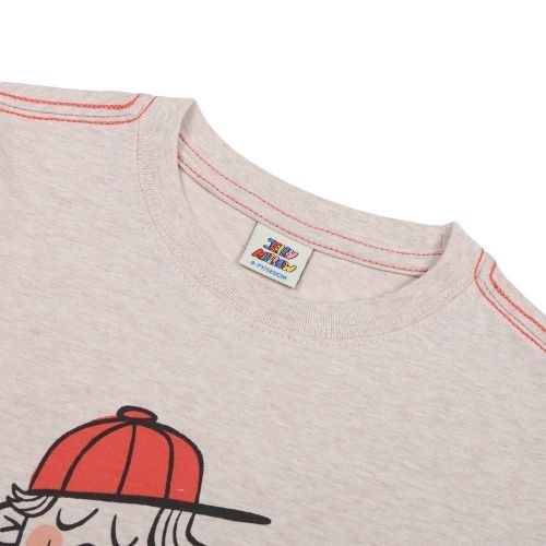 Jelly Mallow be brave chain long-sleeve t-shirt oatmeal-3