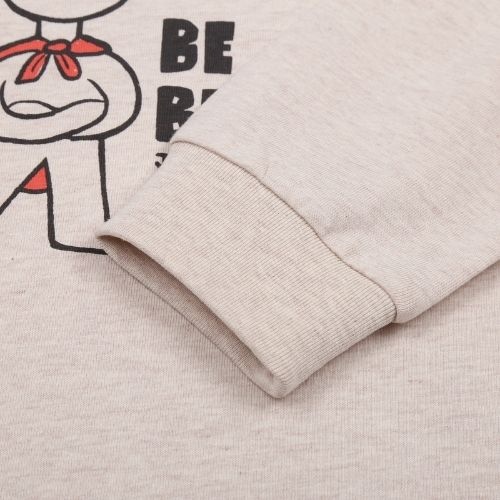 Jelly Mallow be brave chain long-sleeve t-shirt oatmeal-5