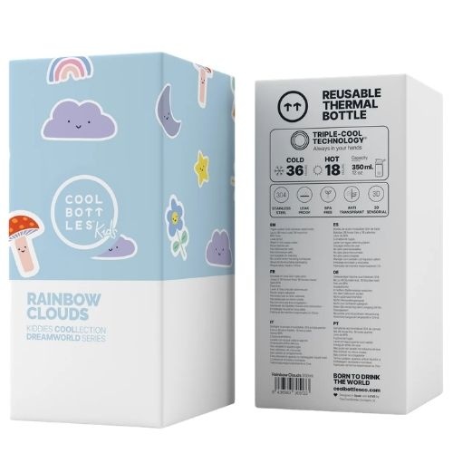 The Kiddie Bottle - rainbow clouds 350 ml - drinkfles-5