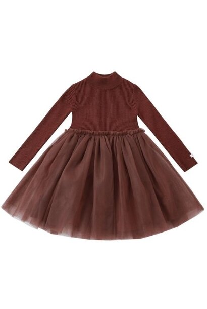 Donsje Amsterdam lotus dress rustic brown