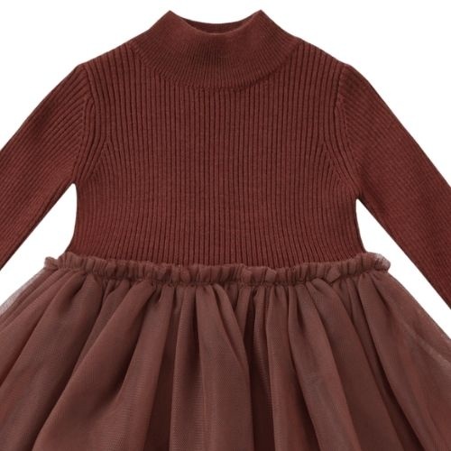 Donsje Amsterdam lotus dress rustic brown-3