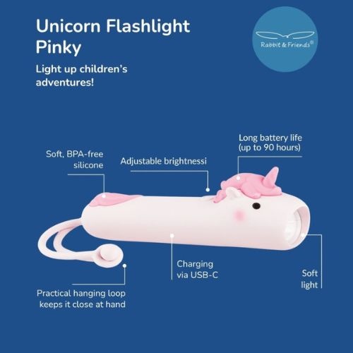 Rabbit & Friends unicorn silicone flashlight | zaklamp-7